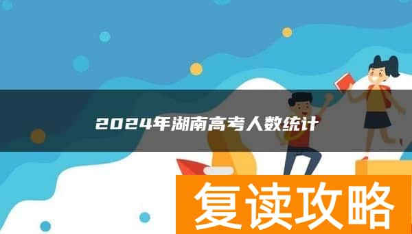 2024年湖南高考人数统计